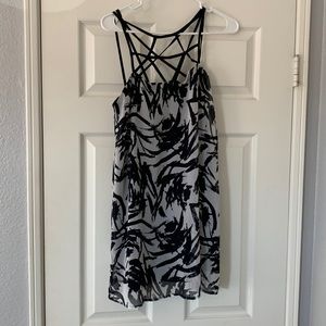 black and white dress